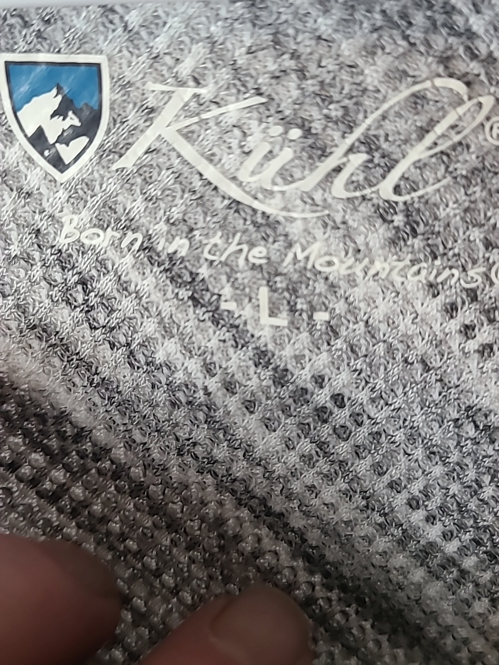 Kuhl Henley Top Womens Large Svenna Gray Hiking Melange Waffle Knit Long Sleeve - Picture 3 of 5